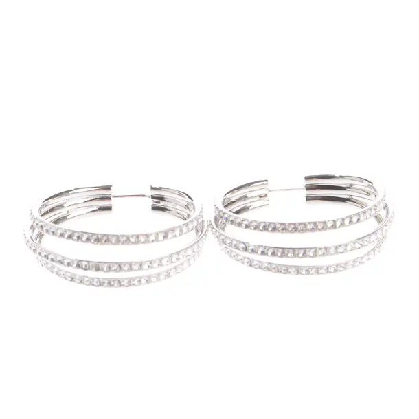 Earrings in Metallic, Metal (metallic, metallized), Amina Muaddi