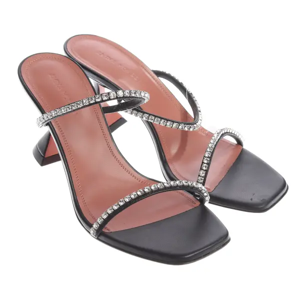 Heeled Sandals in Black, , Amina Muaddi