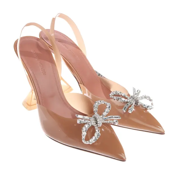 Slingbacks in Brown, , Amina Muaddi