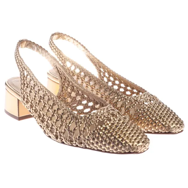 Slingbacks, in Gold, Souliers Martinez