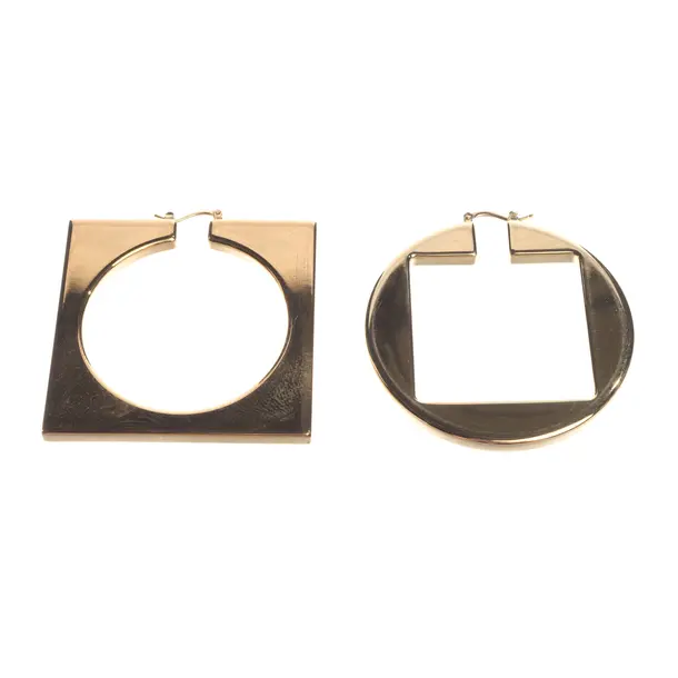 Ohrringe in Metallic, Metall (metallisch, metallisiert), Jacquemus