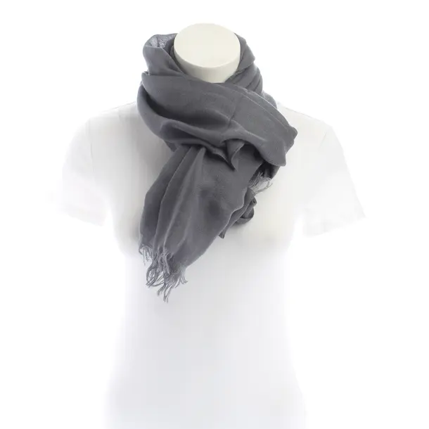 Shawl in Gray, Cashmere, Brunello Cucinelli