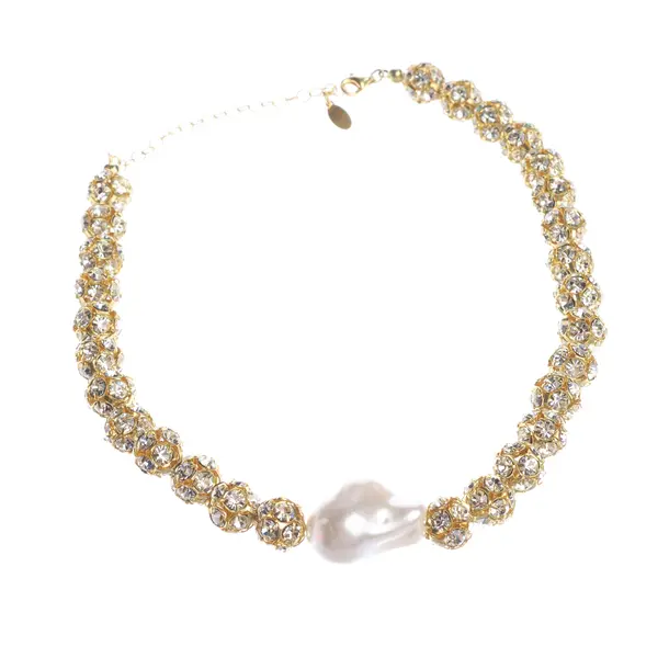 Halskette in Metallic, 925er Sterling Silber, Magda Butrym