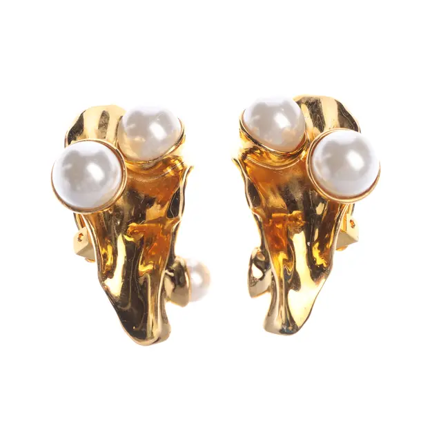 Earrings in Metallic, Metal (metallic, metallized), Oscar de la Renta