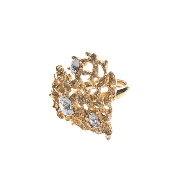 Ring in Metallic, Metal (metallic, metallized), Oscar de la Renta