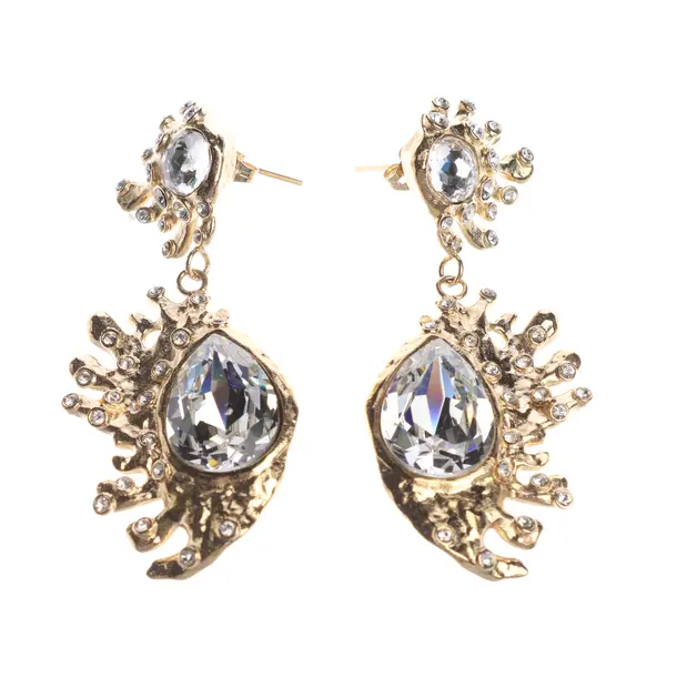 Earrings in Metallic, Metal (metallic, metallized), Oscar de la Renta