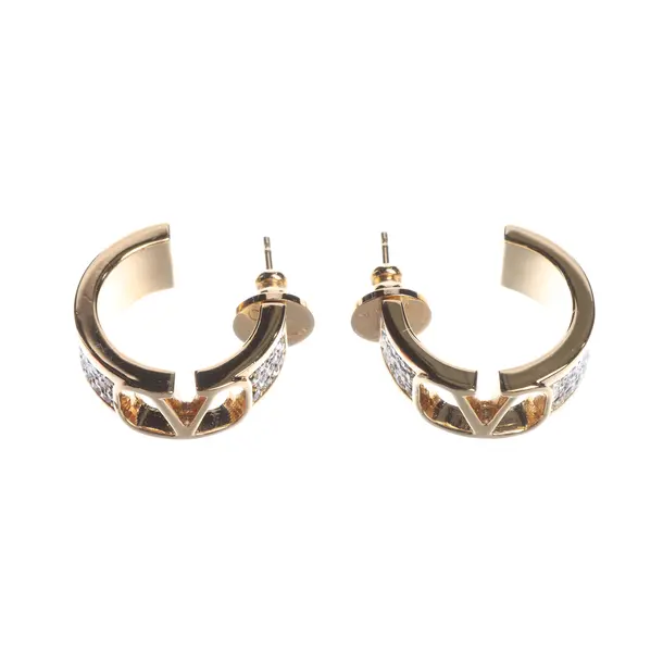 Earrings, in Gold, Metal (metallic, metallized), Valentino