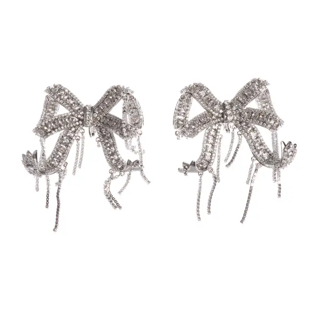 Earrings in Metallic, Metal (metallic, metallized), self-portrait