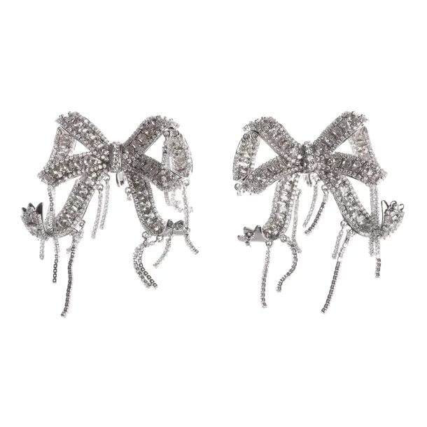Earrings in Metallic, Metal (metallic, metallized), self-portrait