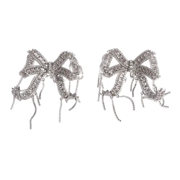 Earrings in Metallic, Metal (metallic, metallized), self-portrait