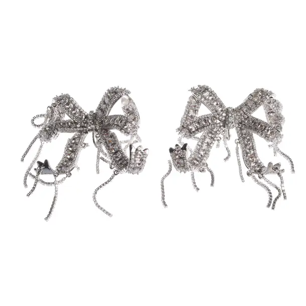 Earrings in Metallic, Metal (metallic, metallized), self-portrait