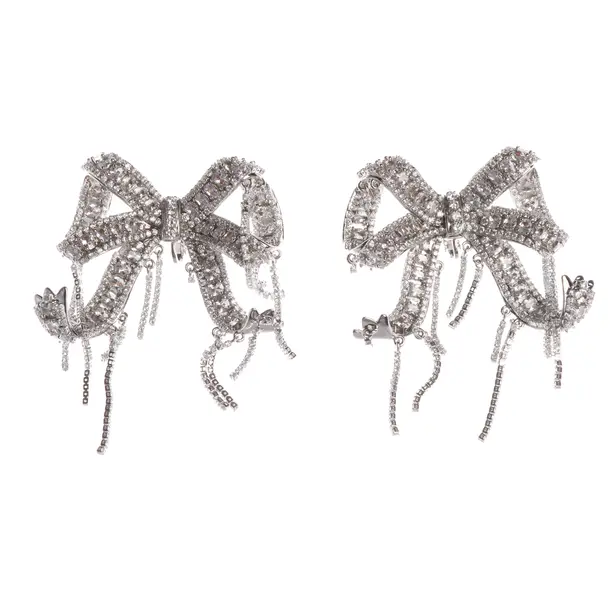 Earrings in Metallic, Metal (metallic, metallized), self-portrait