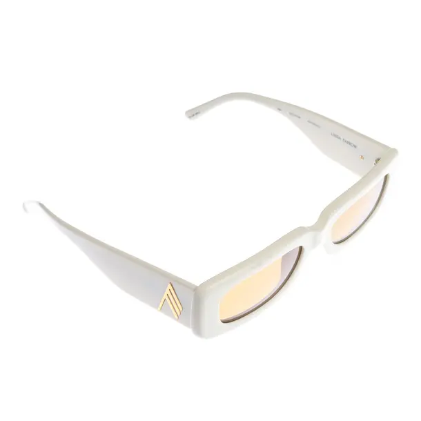 Sonnenbrille in Weiß, Kunststoff, The Attico