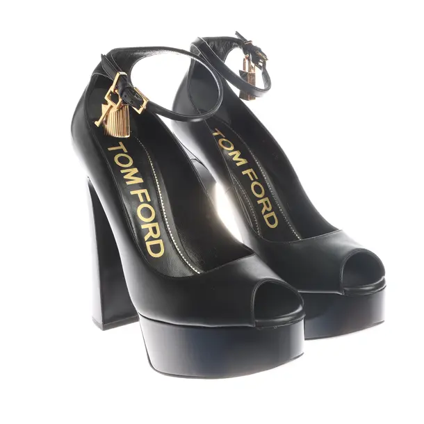 Heeled Sandals in Black, , Tom Ford