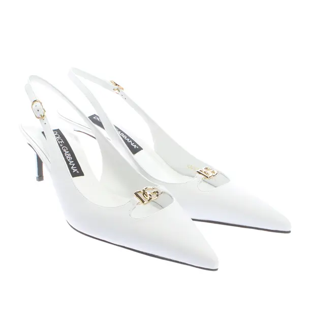 Slingbacks in White, , Dolce & Gabbana
