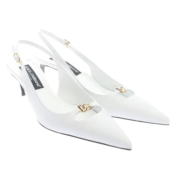 Slingbacks in White, , Dolce & Gabbana