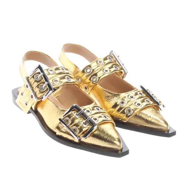 Slingbacks in Metallic, , Ganni