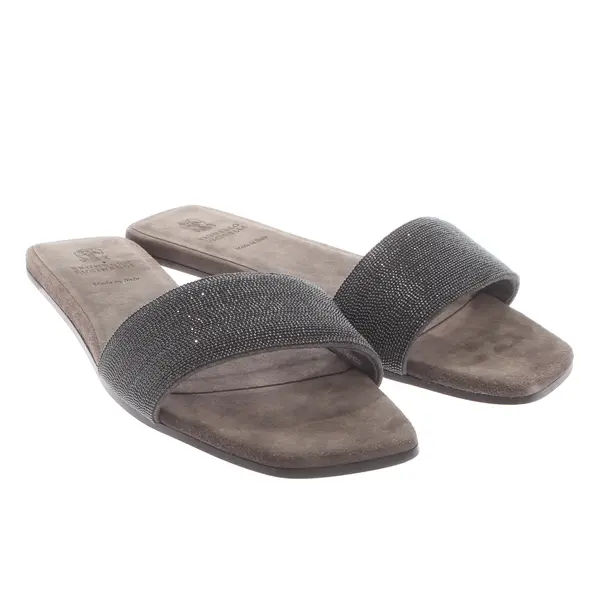 Sandals in Metallic, , Brunello Cucinelli