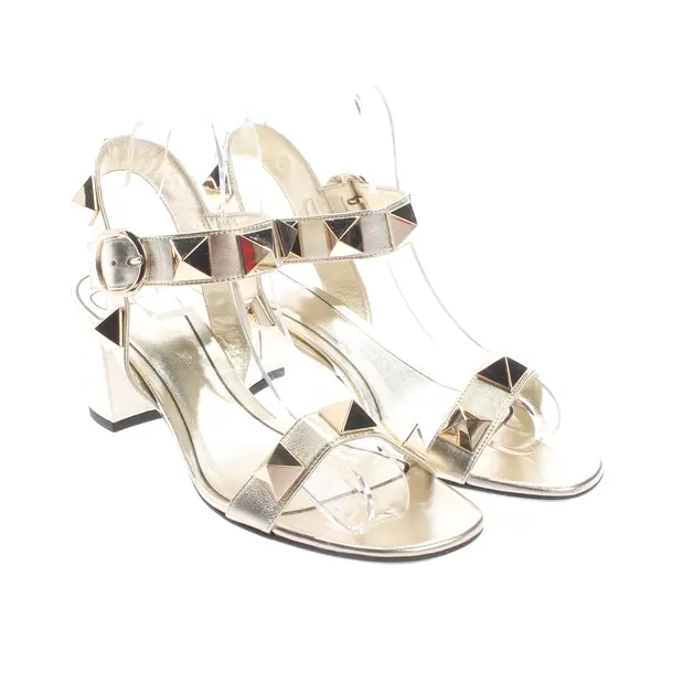 Heeled Sandals in Metallic, , Valentino