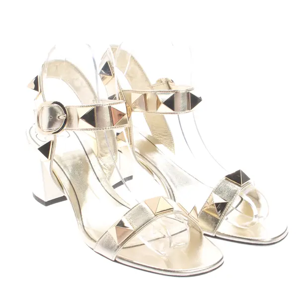 Heeled Sandals in Metallic, , Valentino