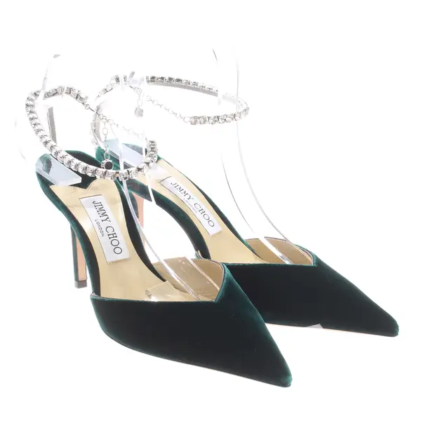 Slingbacks in Green, , Jimmy Choo