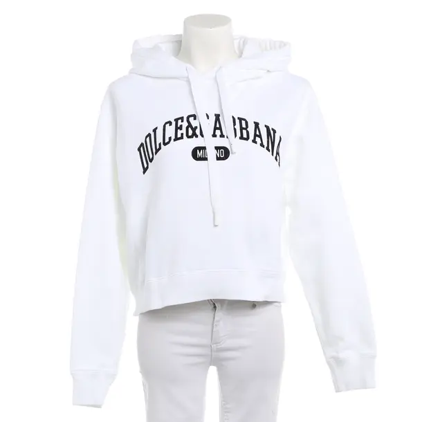 Felpa con cappuccio, in Bianco, Cotone, Dolce e Gabbana