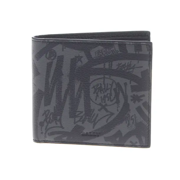 Portafoglio, in Grigio scuro, Pelle, Bally