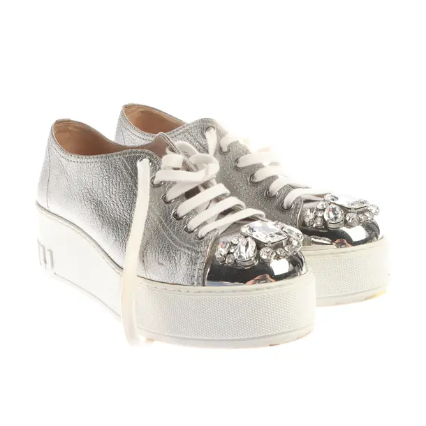 Sneaker in Metallic, , Miu Miu