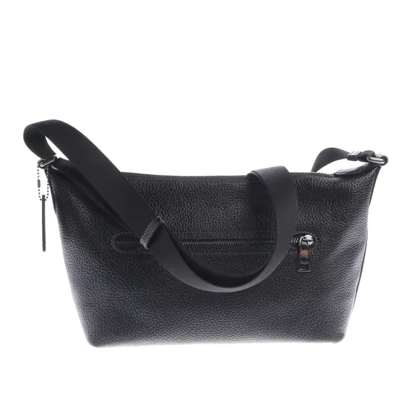 Schultertasche, in Schwarz, Leder, Coach