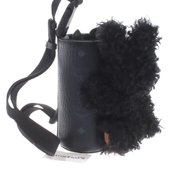 Flaschenhalter, in Schwarz, Leder, MCM