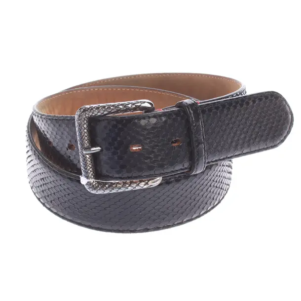 Gürtel in Schwarz, Leder, Fausto Colato