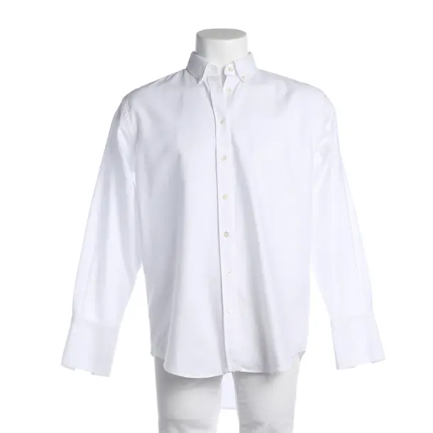 Camicia, in Bianco, Cotone, Chiuso