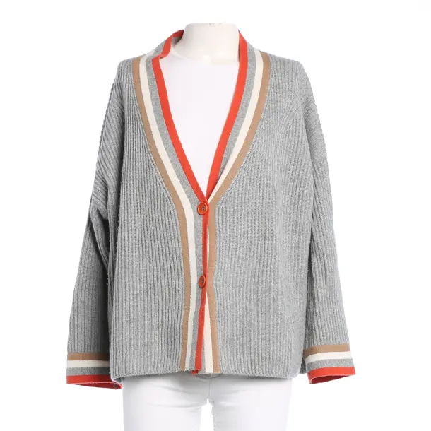 Strickjacke, in Grau, Kaschmir, Bruno Manetti
