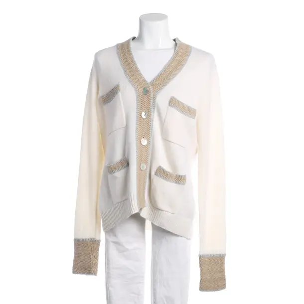 Cardigan, in Cream, Wool, Heartbreaker