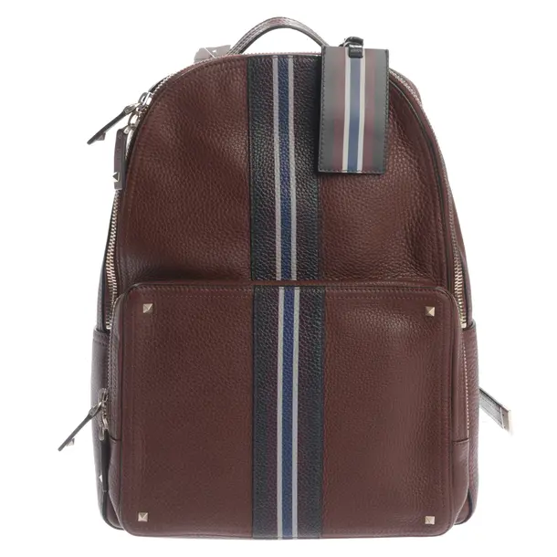 Backpack, in Brown, Leather, Valentino