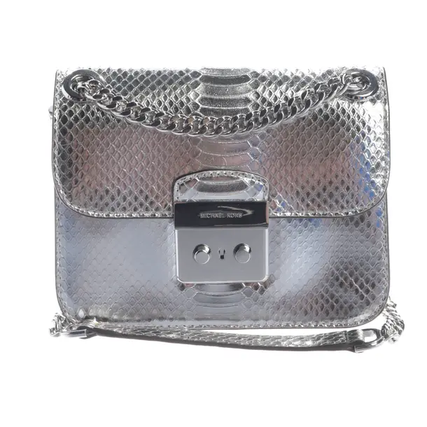 Evening Bag, in Silver, Leather, Michael Kors