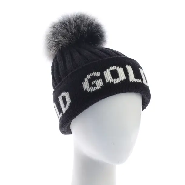 Beanie, in Black, Cotton, Goldbergh
