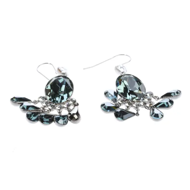 Earrings, in Silver, Metal (metallic, metallized), Swarovski