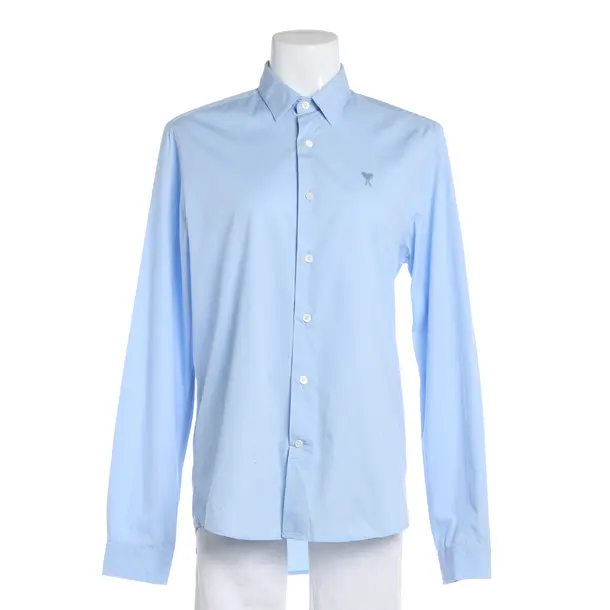 Blouse, in Light Blue, Cotton, Ami Paris