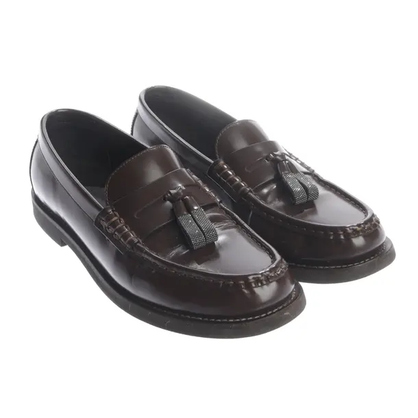 Flats, in Brown, Brunello Cucinelli