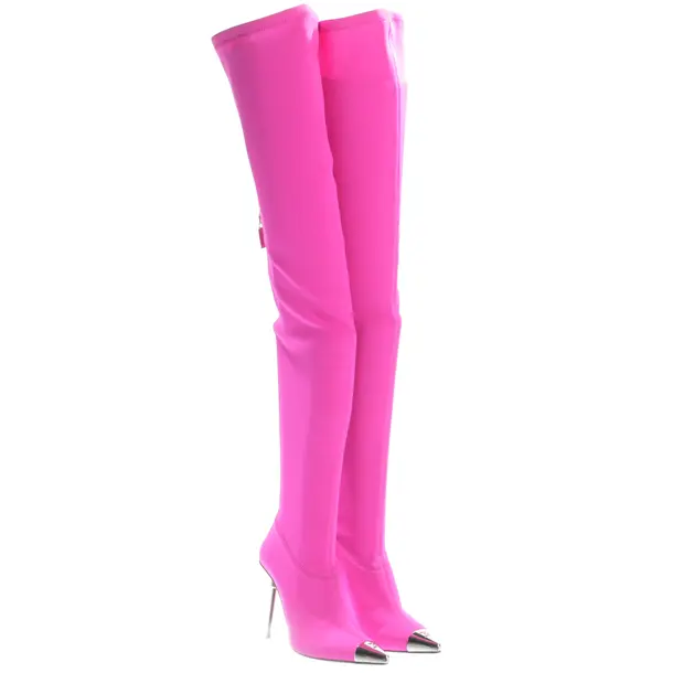 Over-The-Knee Boots, in Fuchsia, David Koma