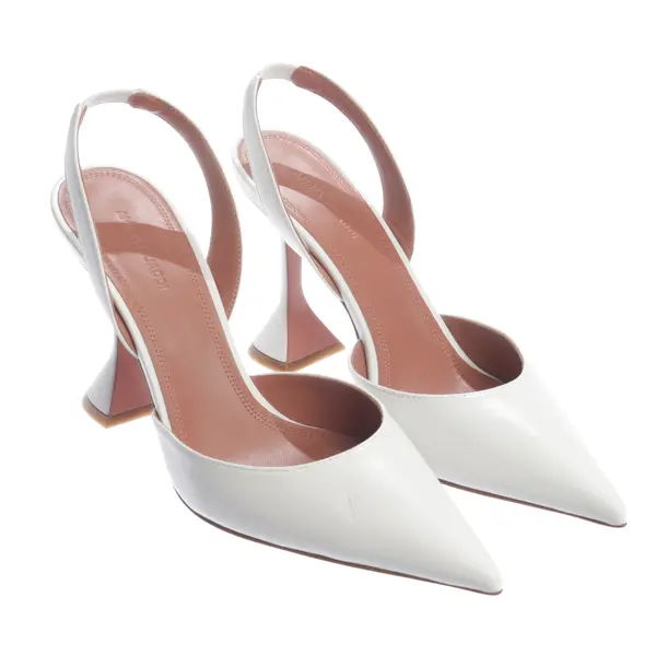 Slingbacks, in White, Amina Muaddi