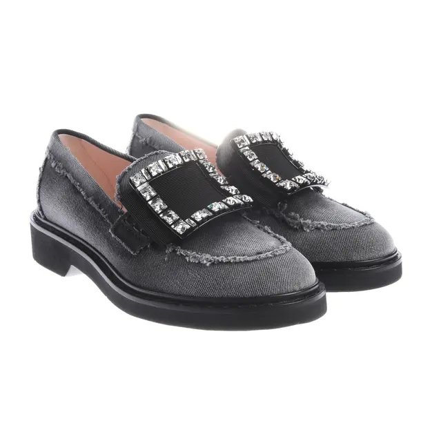 Loafers, in Light Gray, Roger Vivier