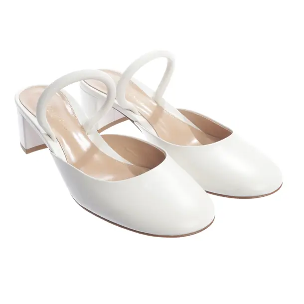 Gianvito Rossi Hohe Pantoletten EUR 38,5 Weiß - Weiß - - Pre-Loved Designer Fashion - Gianvito Rossi Second Hand Designer Shop