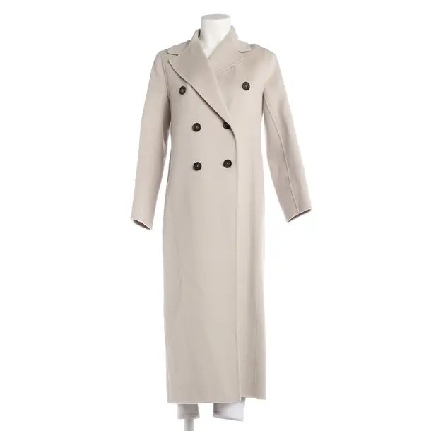 Mid-Season Coat, in Light Gray, Wool, Max Mara