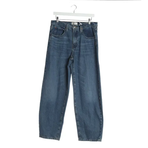 Straight Fit Jeans, in Blue, Cotton, Frame