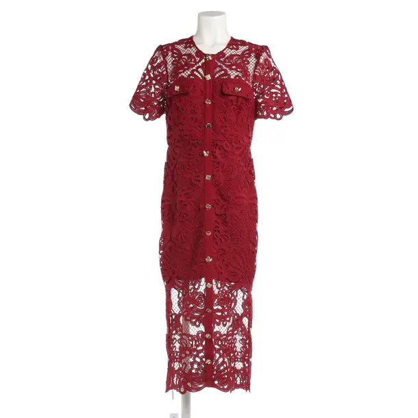 Kleid, in Bordeaux, Polyester, self-portrait