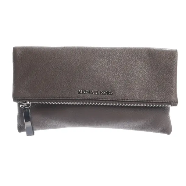Clutch Bag, in Brown, Leather, Michael Kors