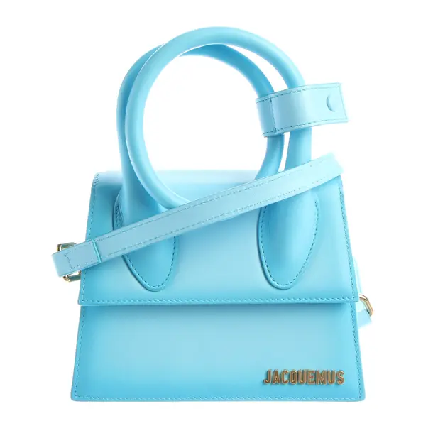 Handbag, in Light Blue, Leather, Jacquemus