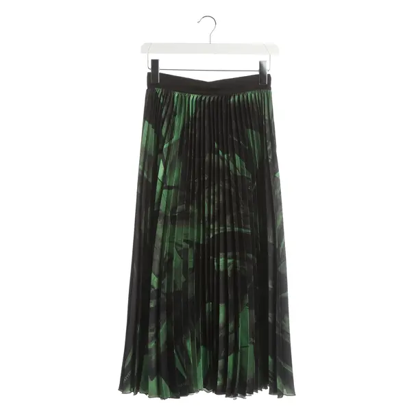 Skirt, in Black, Silk, Off-White